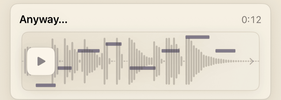 Close view of a MemoToMIDI Library row showing a take name, duration, quick-play control, waveform, and detected-note preview